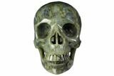 Realistic, Polished Labradorite Skull - Madagascar #150939-2